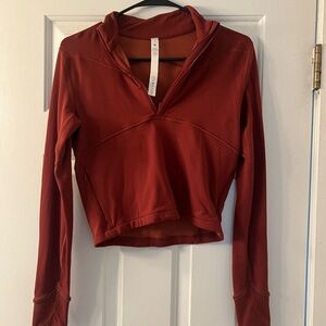 Lululemon Athletica Rust Cropped Quarter Zip